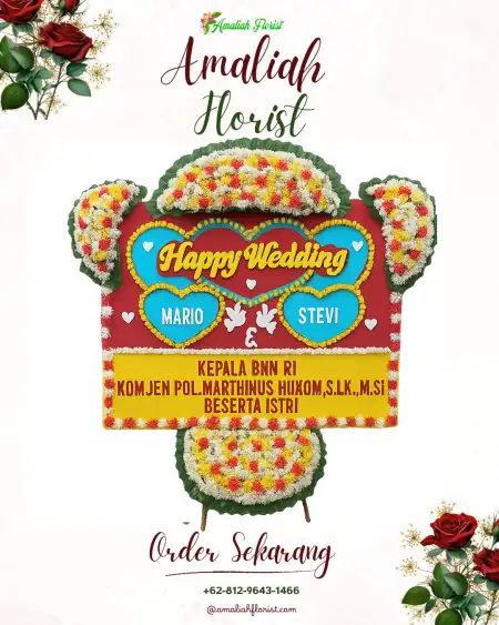 Papan Bunga Pernikahan Beji Ui